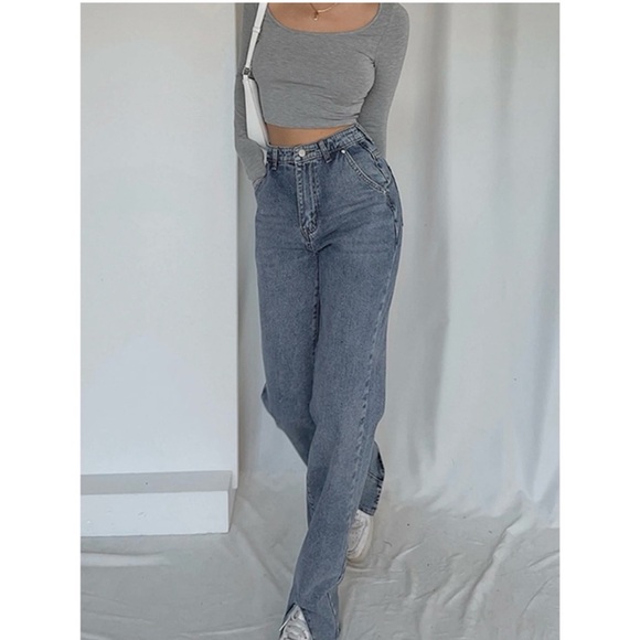 Commense Classic Straight Leg Front Slit Jeans Size XS - Picture 3 of 11